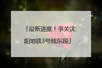 最新进度！事关沈阳地铁3号线东段